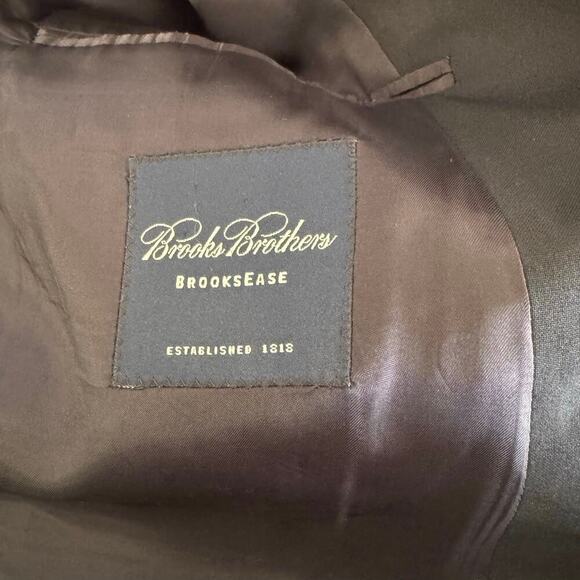 Brooks Brothers x Loro Piana Wool Brooksease Blue Blazer Coat Gold Buttons 42R - Picture 9 of 14